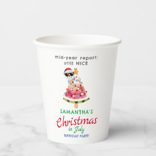 Weihnachten im Juli Naughty oder Nice Kleinkind Ge Pappbecher