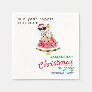 Weihnachten im Juli Naughty oder Nice Kleinkind Ge Serviette