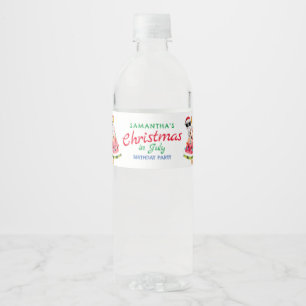 Weihnachten im Juli Naughty oder Nice Kleinkind Ge Wasserflaschenetikett