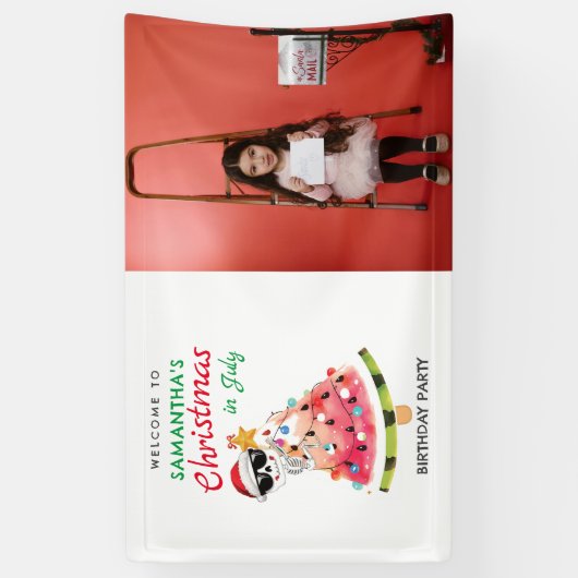 Weihnachten im Juli Naughty oder Nice Kleinkind Wi Banner (Vertikal)