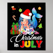 Weihnachten im Juli Niedlich Anime Mermaid Weihnac Poster (Vorne)