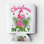 Weihnachten im Juli niedlich im Sommer flamingo Dosenkühler (Rückseite)