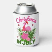 Weihnachten im Juli niedlich im Sommer flamingo Dosenkühler (Kanne Rückseite)