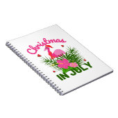 Weihnachten im Juli niedlich im Sommer flamingo Notizblock (Rechte Seite)