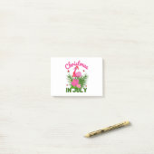 Weihnachten im Juli niedlich im Sommer flamingo Post-it Klebezettel (Auf Schreibtisch)