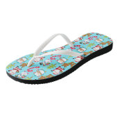 Weihnachten im Juli Niedlich Winter Blue Santa Sno Badesandalen (Schrägansicht)