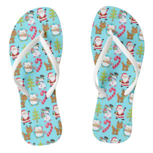 Weihnachten im Juli Niedlich Winter Blue Santa Sno Badesandalen