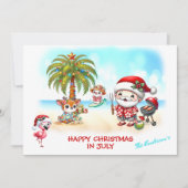 Weihnachten im Juli Niedliche Weihnachtskarte (Vorderseite)