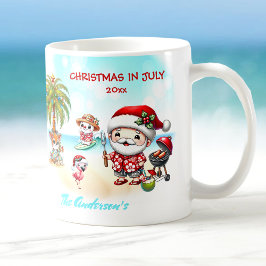 Weihnachten im Juli Niedlicher Sommer in Santa Tro Kaffeetasse