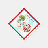 Weihnachten im Juli Niedlicher Sommer in Santa Tro Serviette (Ecke)