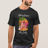 Weihnachten im Juli Niedliches Schwein Sommerurlau T-Shirt (Vorderseite)