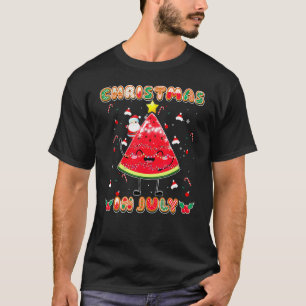 Weihnachten im Juli Niedliches Wassermelone T-Shirt