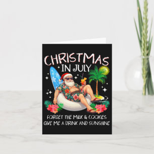 Weihnachten im Juli Palm Tree Beach Sommer Hawaii Karte