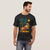 Weihnachten im Juli Palm Tree Santa Summer Hawaii  T-Shirt (Vorne ganz)