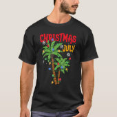 Weihnachten im Juli Palm Tree Xmas Tree Tropical H T-Shirt (Vorderseite)
