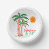 Weihnachten im Juli Palm Trees Party Paper Bowls Pappteller (Vorderseite)
