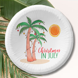 Weihnachten im Juli Palm Trees Party Paper Bowls Pappteller