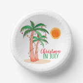 Weihnachten im Juli Palm Trees Party Paper Bowls Pappteller (Vorderseite)
