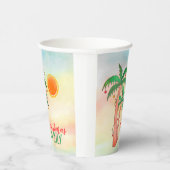 Weihnachten im Juli Palm Trees Party Pappbecher (Rechts)