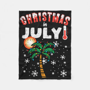 Weihnachten im Juli Palme Xmas Strand Sommer Männe Fleecedecke