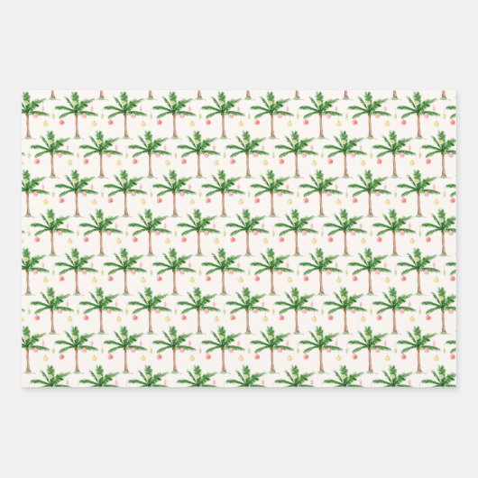Weihnachten im Juli Palmen Tree, Sommer Weihnachte Geschenkpapier Set (Vorderseite)
