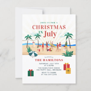 Weihnachten im Juli Party Einladung