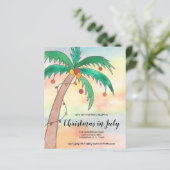 Weihnachten im Juli - Party Einladung (Stehend Vorderseite)