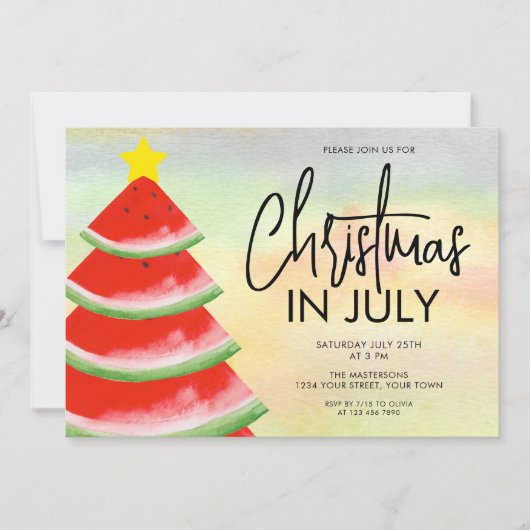 Weihnachten im Juli Party Einladung (Vorderseite)