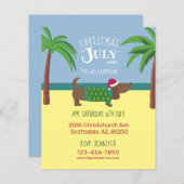 Weihnachten im Juli - Party Einladung (Vorne/Hinten)