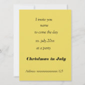 Weihnachten im Juli Party Einladung (Rückseite)