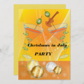 Weihnachten im Juli Party Einladung (Vorne/Hinten)