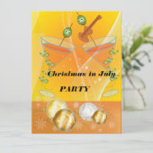 Weihnachten im Juli Party Einladung (Stehend Vorderseite)