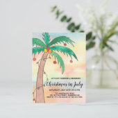 Weihnachten im Juli Party Einladung Postkarte (Stehend Vorderseite)
