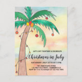 Weihnachten im Juli Party Einladung Postkarte (Vorderseite)