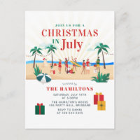 Weihnachten im Juli Party Einladung