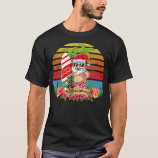 Weihnachten im Juli Party Kostüm Santa Surfing T-Shirt