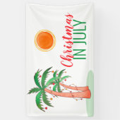 Weihnachten im Juli Party Palm Trees Banner (Vertikal)