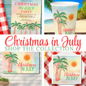 Weihnachten im Juli Party Palm Trees Banner