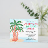 Weihnachten im Juli Party Palmen einladen (Stehend Vorderseite)