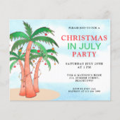 Weihnachten im Juli Party Palmen einladen (Vorderseite)
