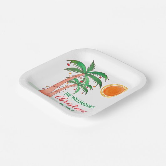 Weihnachten im Juli Party Personalisiert Pappteller (Gewinkelt)