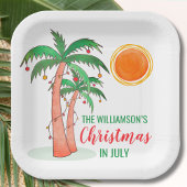 Weihnachten im Juli Party Personalisiert Pappteller