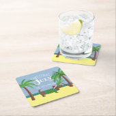 Weihnachten im Juli Party Rechteckiger Pappuntersetzer (Vor Ort)