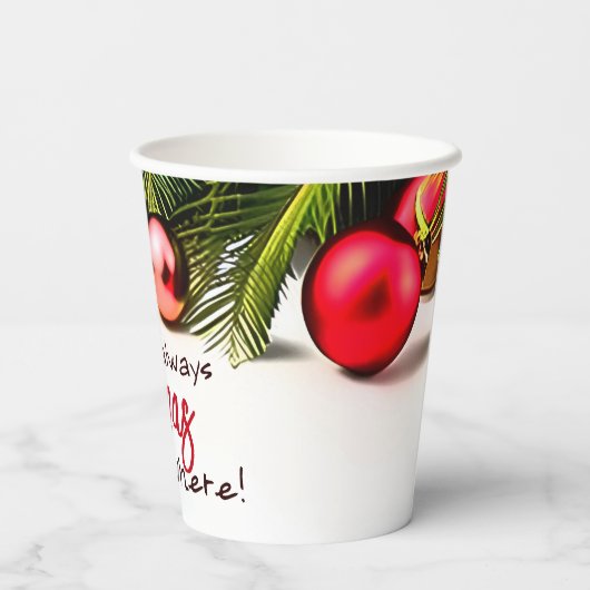 Weihnachten im Juli Party Sommer Tropenpalme Pappbecher (Rückseite)