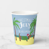 Weihnachten im Juli Party Square Paper Coaste Pappbecher (Rückseite)