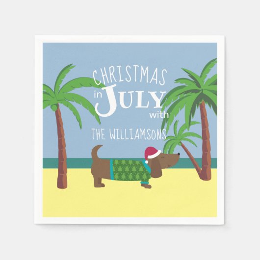 Weihnachten im Juli Party Square Serviette (Vorderseite)
