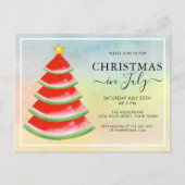 Weihnachten im Juli Party Watermelon Einladungspostkarte (Vorderseite)