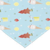 Weihnachten im Juli Pattern Sommer GRILLEN Tischlä Kurzer Tischläufer (Ecke)