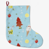 Weihnachten im Juli Pattern Weihnachten Strumpf Großer Weihnachtsstrumpf (Vorderseite)