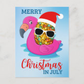 Weihnachten im Juli Pineapple Santas Hat Flamingo (Vorderseite)